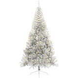  Božićno drvce s ukrasnim gudačkim svjetlima Srebrno 240 cm | shoptok.hr