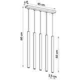 Sollux SL.0468 - visilica na sajli PASTELO 5xG9/8W/230V bela | Eponuda.com