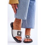 Kesi Women's leather slippers with rhinestones S.Barski KV-2775-33 silver | Shoptok.si