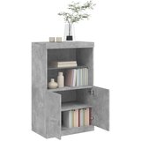  Komoda s LED svjetlima siva boja betona 60,5x37x100 cm | shoptok.hr