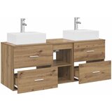  Set ormarića za kupaonicu 3 kom. Hrast artisan Smeđa 49,5 x 41 x 62,5 cm | Shoptok.si