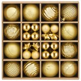  Set božićnih kuglica 88 kom. Zlatno Ø 6 cm Plastika - Zlatno | shoptok.hr