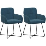  Trpezarijske stolice 2 pcs Baršun Plava 59 x 56,5 x 86 cm | shoptok.hr