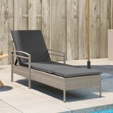 The Living Store Ležalnik z blazino svetlo siv 63x200x81 cm poli ratan - Ležalnik, (21483378) | Shoptok.si