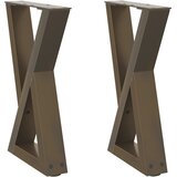  Noge za klub stolić 2 kom. Prirodni čelik 28 x (42-43,3) cm Čelik | shoptok.hr