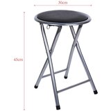 XXXL Zložljiv Tabure Ouzo 2, Črna, Videz Usnja | Shoptok.si