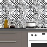 Ambiance Komplet 60 stenskih nalepk Elegant Tiles Shade of Gray, 10 x 10 cm | Shoptok.si