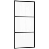 vidaXL Klizna vrata s priborom 90 x 205 cm od ESG stakla i aluminija | shoptok.hr
