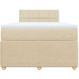  Krevet s oprugama i madracem krem 120 x 200 cm od tkanine | shoptok.hr