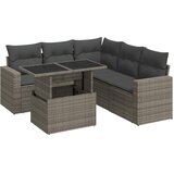  6-dijelni set vrtnih sofa od poliratana s jastucima sivi | shoptok.hr
