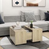 vidaXL Klubska mizica sonoma hrast 60x60x38 cm iverna plošča Cene