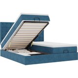  Okvir kreveta s madracima tamnoplavi 160x200cm baršunasti | shoptok.hr