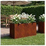 vidaXL Vrtna saksija Rđa 120 x 40 x 60 cm Otporni čelik - Otporni čelik 120 x 40 x 60 cm | shoptok.hr