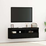 TV zidne jedinice s LED svjetlima 2 kom crni hrast 60x30x40 cm | shoptok.hr