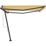  Prostostoječa avtomatska tenda 400x300 cm rumena/bela, (20728869) | Shoptok.si