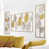 WALLXPERT Melos-2 Multicolor Decorative Metal Wall Accessory Set (3 Pieces) | Eponuda.com