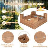  Pjeskovnik s ladicama i zastavicama, drveni pjeskovnik za 1-2 djece od 3 godine nadalje, dimenzije 113 x 116 cm. | shoptok.hr