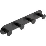 BEMETA Letev s štirimi kljukicami Easy (25,5 x 4,5 x 3,1 cm, črna, mat) | Shoptok.si