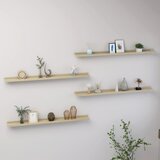 vidaXL Zidne police 4 kom boja hrasta sonome 100 x 9 x 3 cm Cijene