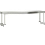  Kuhinjski radni stol s policom 110x30x120 cm nehrđajući čelik | shoptok.hr