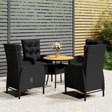  5-dijelni vrtni bistro set od poliratana crni | shoptok.hr