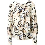 LA STRADA UNICA Bluza 'MIRIAM' moder denim / svetlo rjava / črna / off-bela | Shoptok.si