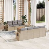  8-dijelni set vrtnih sofa od poliratana s jastucima bež | shoptok.hr
