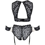 Cottelli Bondage Plus Size - komplet čipkastih modrčkov (črna) | Shoptok.si