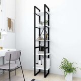 vidaXL Knjižna omara 5-nadstropna bela 40x30x175 cm iverna plošča | Shoptok.si