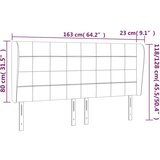  Vzglavje z ušesi svetlo sivo 163x23x118/128 cm žamet, (20936011) | Shoptok.si