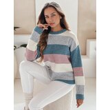 DStreet Damski sweter w paski CALVENA niebiesko-szary Cene