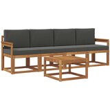  Set vanjskih sofa s jastukom 5 pcs Prirodna i antracit | Eponuda.com
