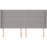  Uzglavlje s ušima svjetlosivo 203x16x118/128 cm od tkanine | shoptok.hr