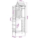  Igraći Toranj Smeđa 52 5 x 85 x 238 cm Solidno Douglas Drvo - Masivno drvo duglazije | shoptok.hr