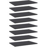vidaXL Police za knjige 8 kom sive 60 x 40 x 1,5 cm od iverice | shoptok.hr