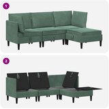  Komplet pohištva za dnevno sobo 4 pcs Morsko zelena Žamet, (5000283102) | Shoptok.si