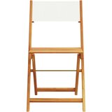  5-dijelni vrtni blagovaonski set krem bijela od tkanine i drva | shoptok.hr