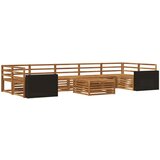  Set vanjskih sofa 8 kom. Prirodna Čvrsto drvo akacije Smeđa | shoptok.hr