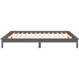  LED okvir kreveta sivi 120x190 cm mali bračni od masivnog drva | shoptok.hr