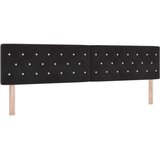  LED Box Spring Krevet s uzglavljem Crna 200 x 200 cm Baršun | shoptok.hr