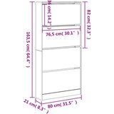 Ormarić za cipele s 4 ladice siva boja betona 80x21x163 5 cm | shoptok.hr