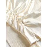 Reserved - Majica kratkih rukava s ukrasnim naborima - boja kože | shoptok.hr