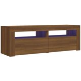 TV ormarić s LED svjetlima boja smeđeg hrasta 120 x 35 x 40 cm | shoptok.hr