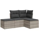  4-dijelni set vrtnih sofa s jastucima svijetlosivi poliratan | shoptok.hr