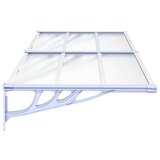 vidaXL Nadstrešnica za vrata siva i prozirna 199 x 90 cm polikarbonat | shoptok.hr
