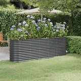  Povišena vrtna gredica od pocinčanog čelika 224 x 40 x 68 cm antracit | shoptok.hr