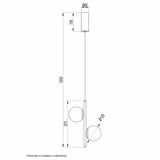 Vesta 541 VISILICA 14W 3000K CRNA/MESING | Eponuda.com