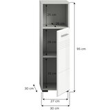 XXXL Spodnja Omarica Copa, Sivo/bela Barva | Shoptok.si