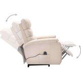  Fotelja na podizanje od tkanine krem - Krema 1 | shoptok.hr