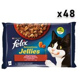 Felix sensations sos za mačke, govedina i piletina, žele, 48x85g